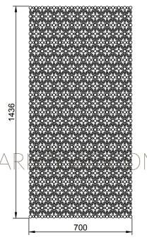 Geometrical panel (PGM_0192) 3D model for CNC machine